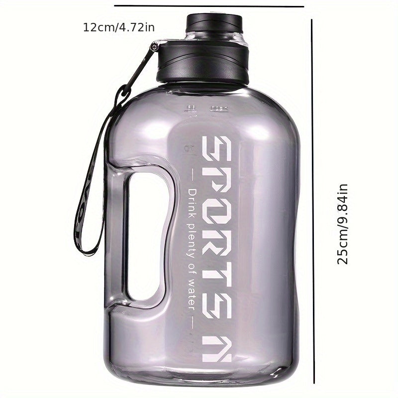 1700ml Large-Capacity Sports Water Bottle with Straw - Durable PC Material, Ideal for Gym, Travel, Camping, Hiking & Fishing