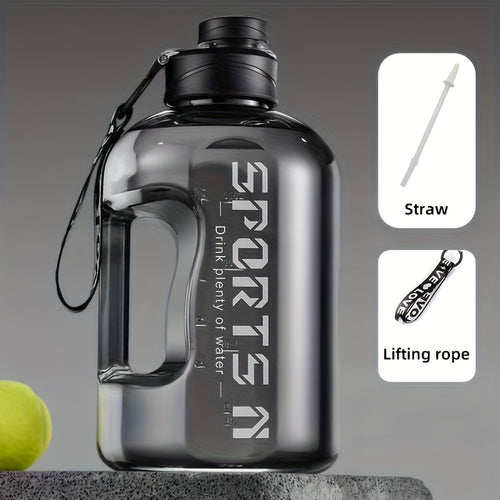 1700ml Large-Capacity Sports Water Bottle with Straw - Durable PC Material, Ideal for Gym, Travel, Camping, Hiking & Fishing