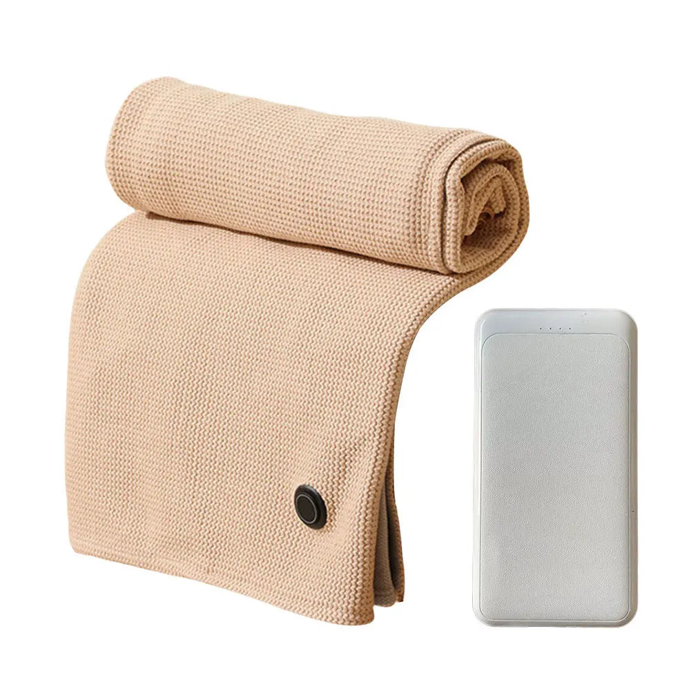 Wearable Heating Electric Blanket Shawl with 5000mAh Power Bank USB Heated Blanket Shawl Heated Shawl for Home Office