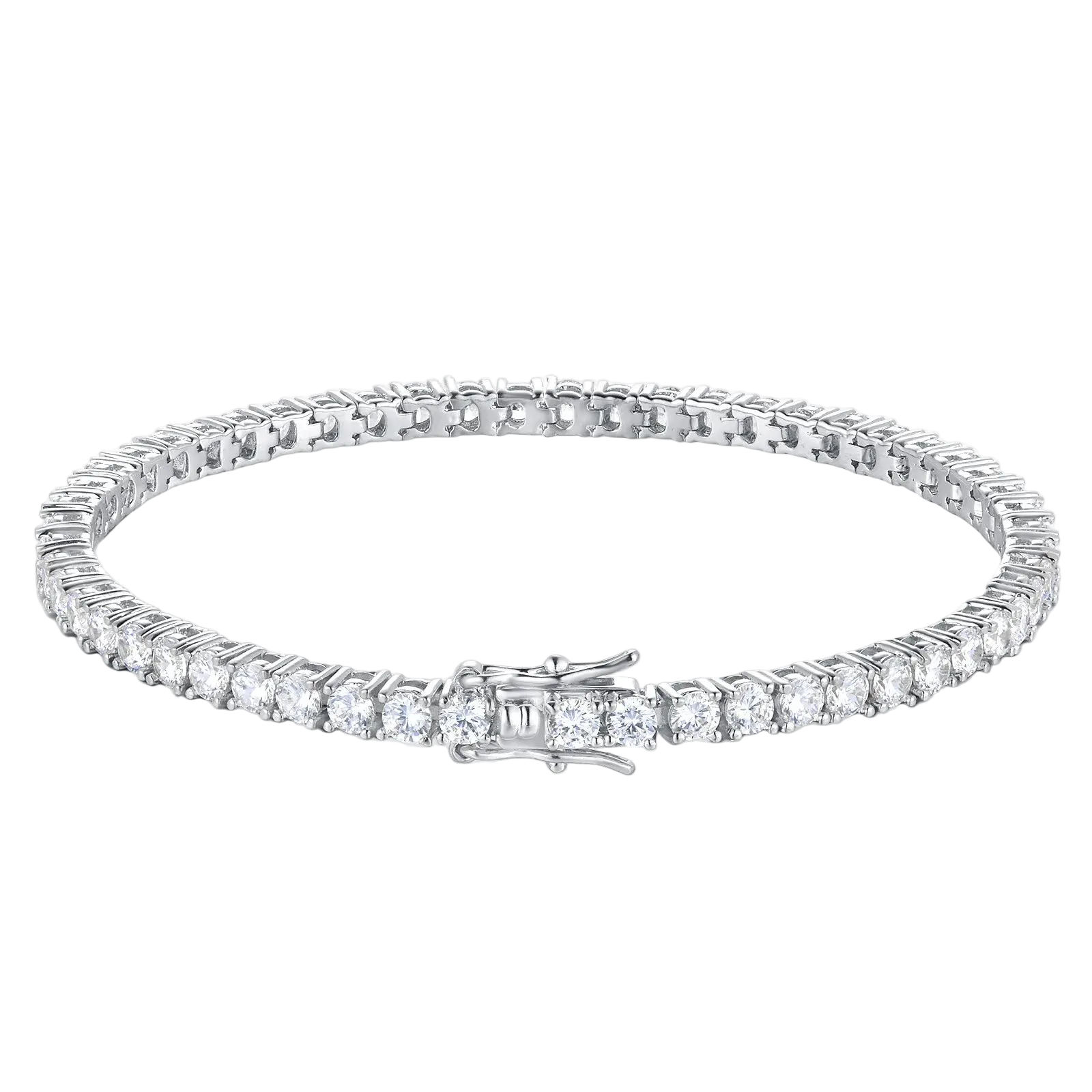 Factory Price D VVS1 Moissanite Tennis Bracelet 925 Sterling Silver Single Row Classics with GRA Bracelets for Women Man Jewelry