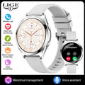 LIGE Fashion Smart Watch Ladies Bluetooth Call Custom Dials Heart Rate Women's Health Monitor Waterproof Music Sports Smartwatch